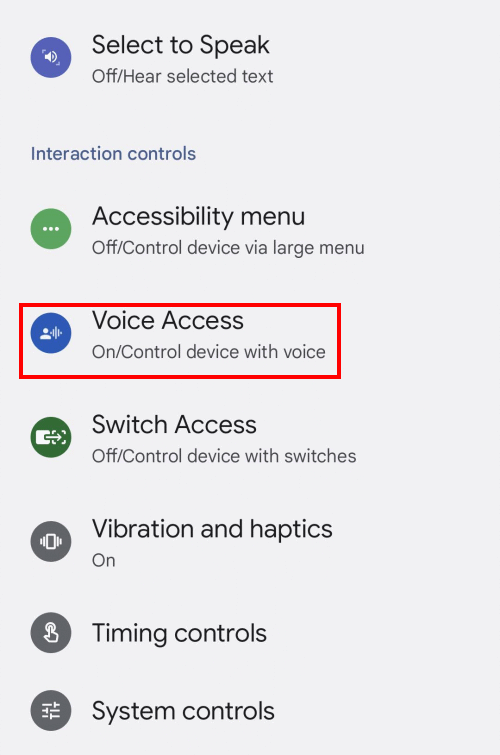 Tap Voice Access